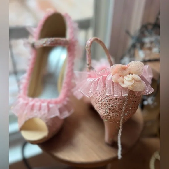 Custom OOAK Hand-Adorned Women’s Statement Heels Platform Pumps Size 42 (US 10) - Picture 9 of 15